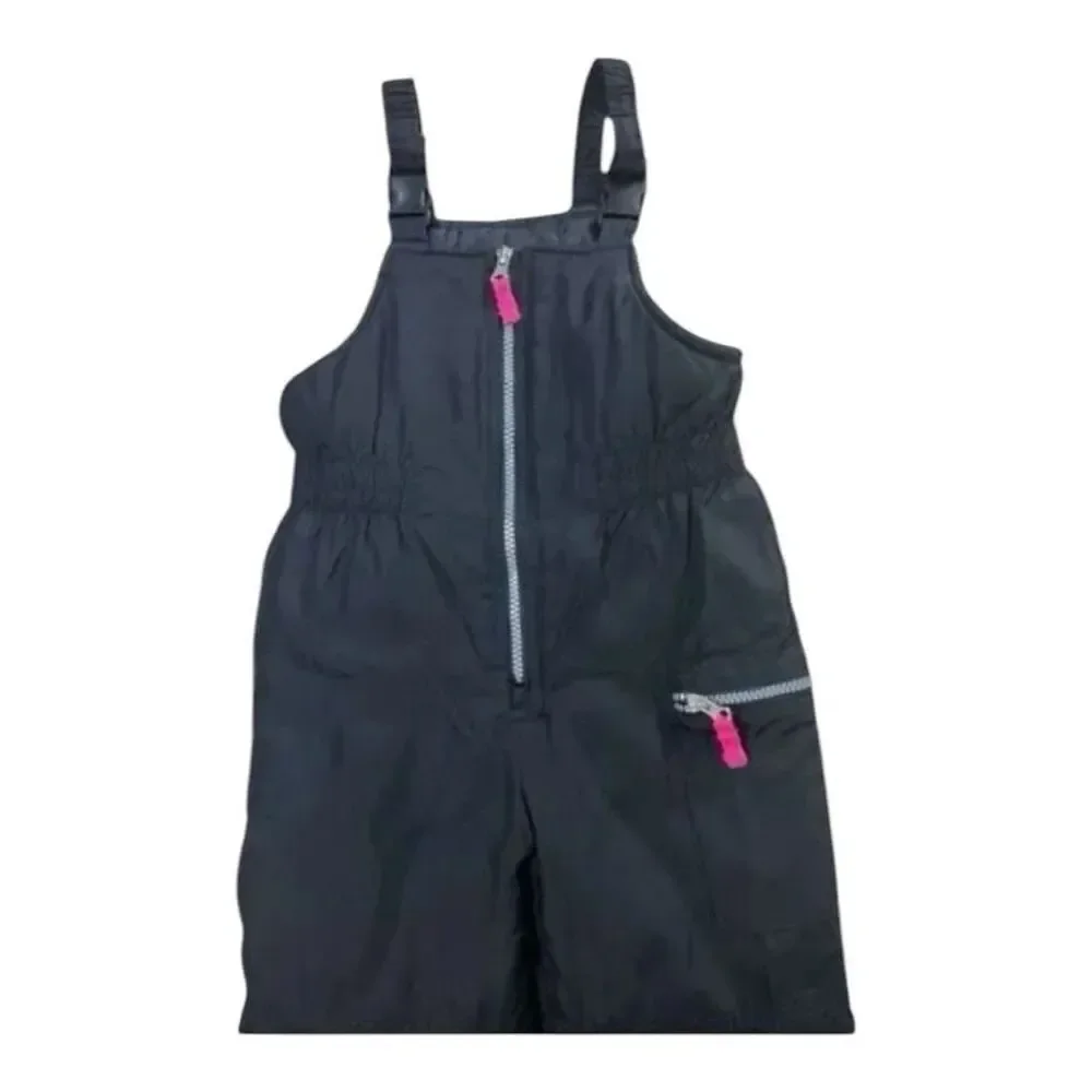 Carter's Kids Black Snow Bib Overalls Girls Size S/4 Pants Overall Winter Snow
